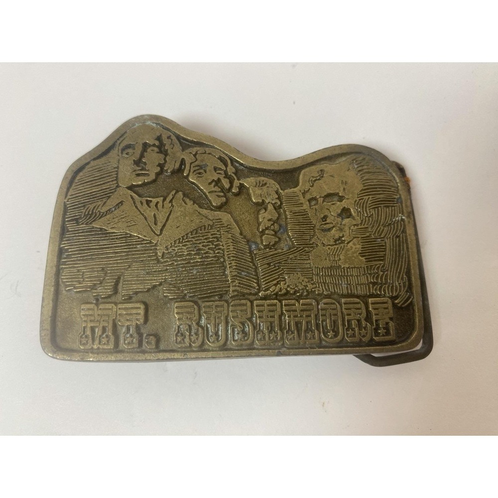 Mount‎ Rushmore National Memorial Mt South Dakota Sd 1970s Vintage Belt Buckle